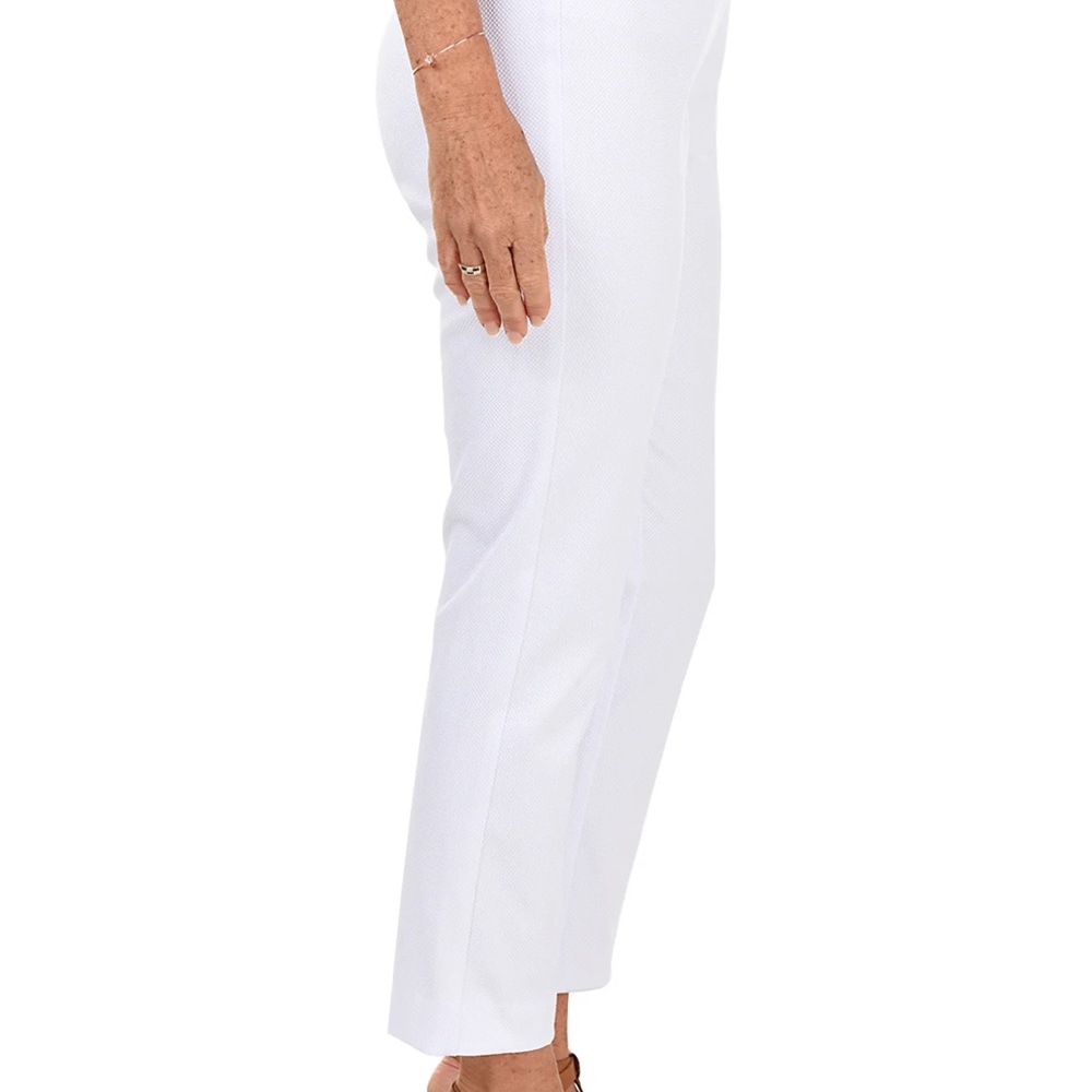 Krazy Larry Elegant White Cropped Women's Pants